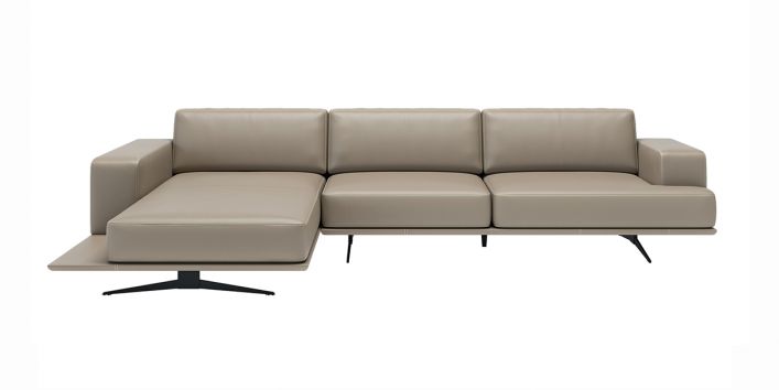 Valentino Left Sectional Sofa Gray