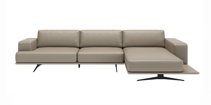 Valentino Right Sectional Sofa Gray