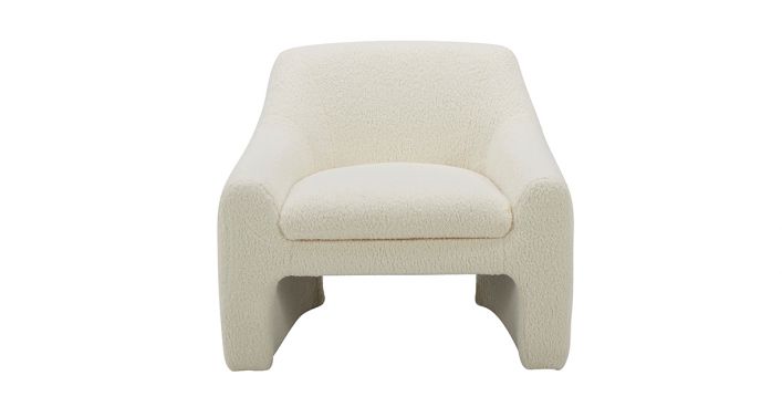 Amber Lounge Chair Boucle White
