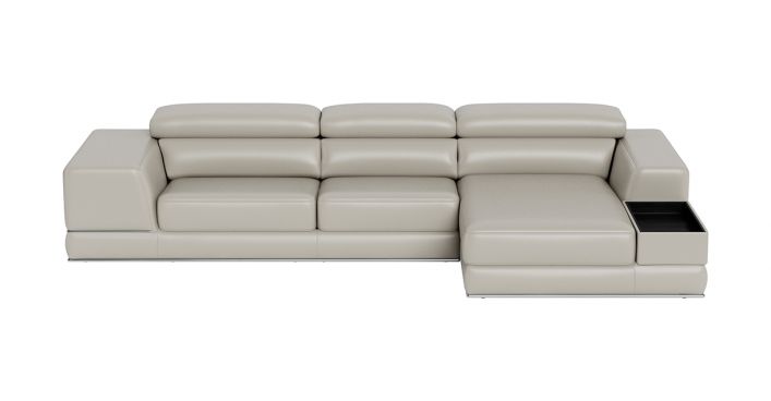 Bergamo Right Sectional Sofa Light Gray