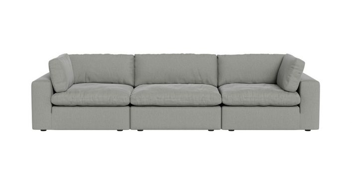 Bloom 3 Seater Modular Sofa Light Gray
