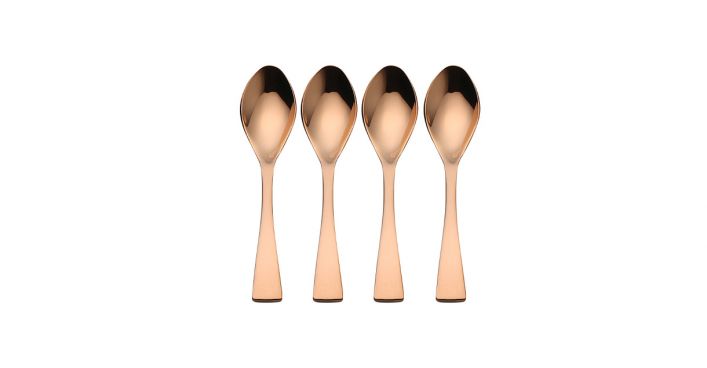 Forma Silverware Pink Gold - Set of 4 Small Spoons
