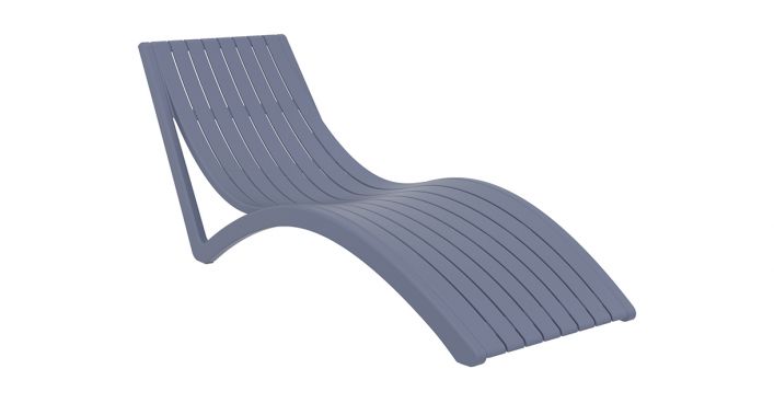Ibiza Outdoor Deckchair Set of 2 Gray