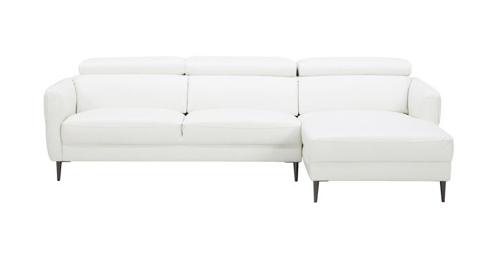 Luca Right Sectional Sofa White