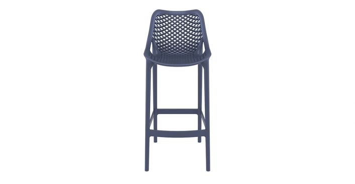 Mykonos Outdoor Bar Chair Set of 2 Dark Gray