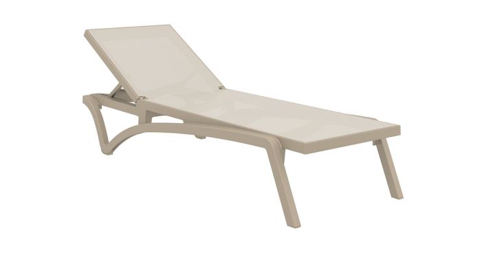 Mykonos Outdoor Lounger Set of 2 Taupe