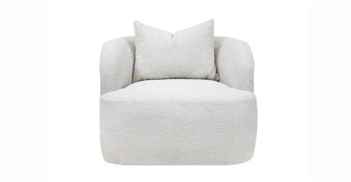 Naomi Lounge Chair White Bouclé 