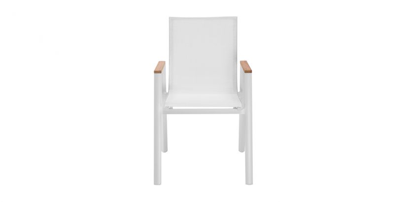 Aviana Modern Outdoor Dining Chair in White - For Your Patio
