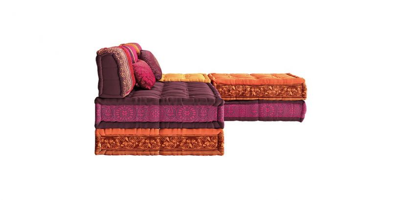 Maili Sectional Sofa Purple & Orange