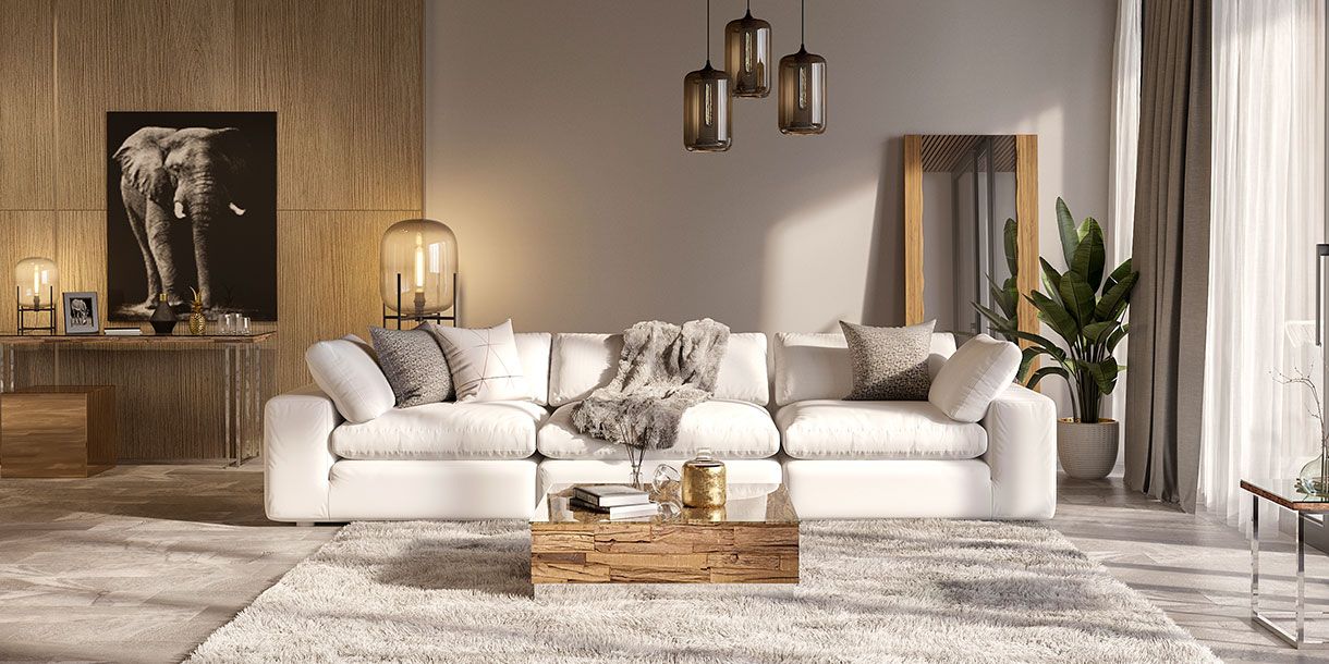 Bloom 3-Piece Modular Sofa White